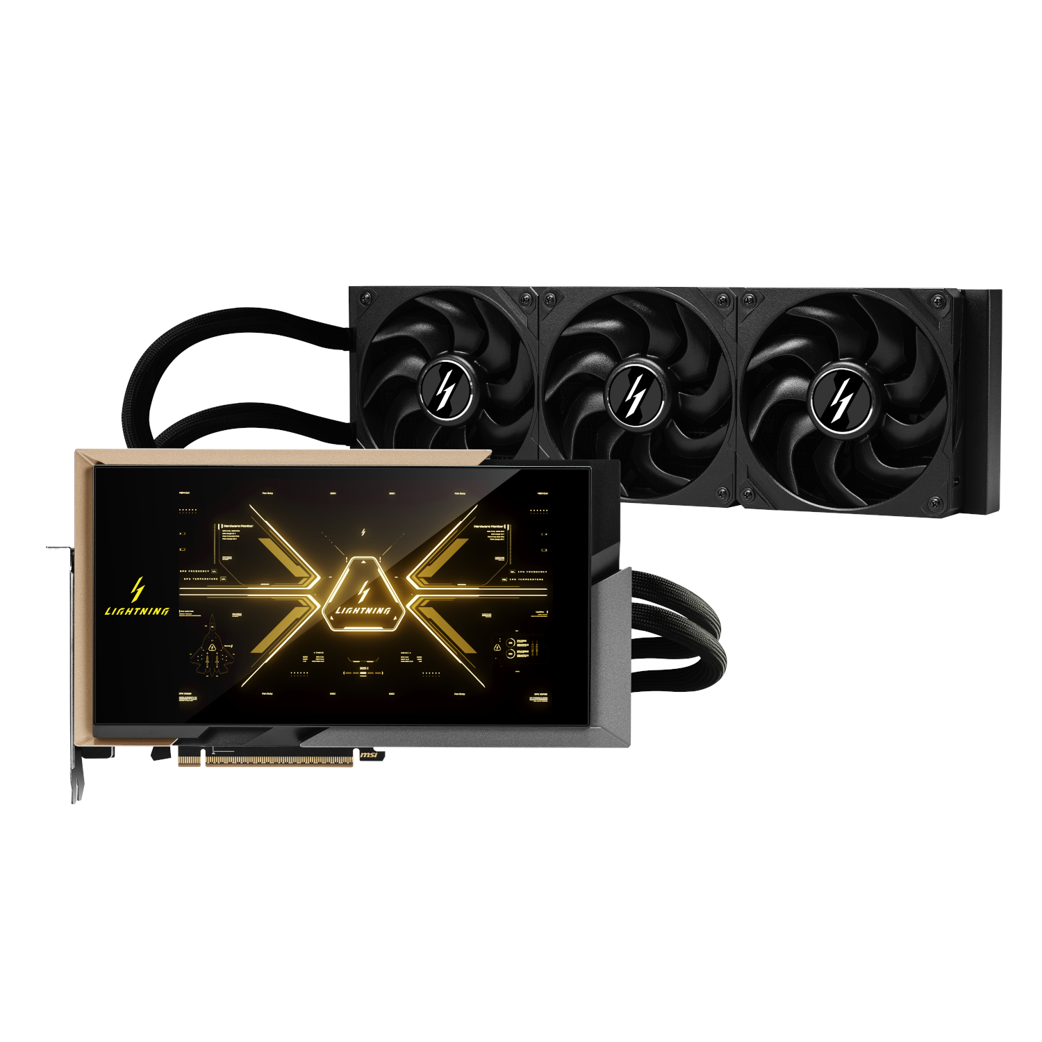MSI GeForce RTX 5090 32G LIGHTNING Z LCD Liquid Cooled Graphics Card - Image 2